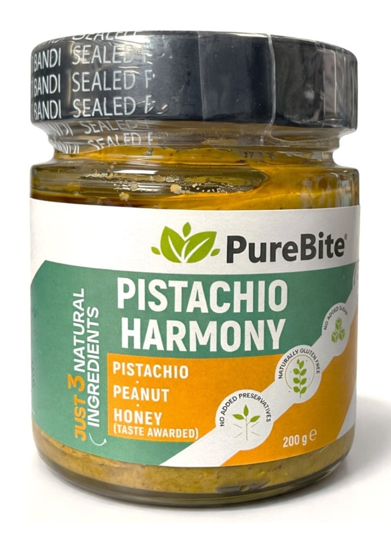 PURE BITE %100 Natural Pistachio Spread, NO Sugar added, NO Preservatives-200gr. - Image 1